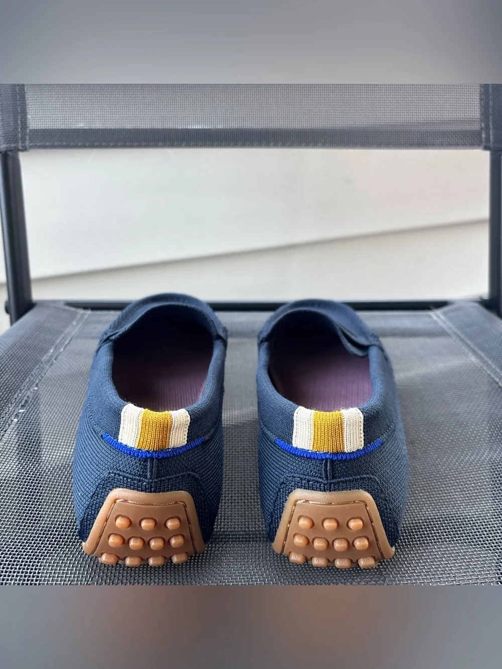 Rothy's The Driving Loafers in a textured navy knit Size 7.5 Women’s New